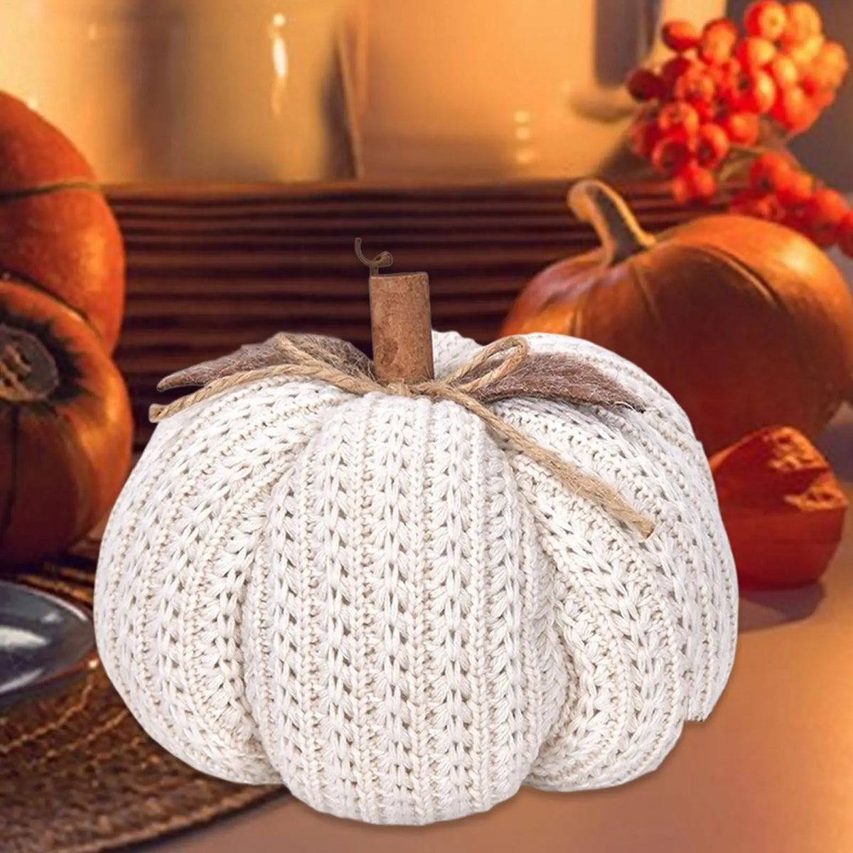 Knitted Pumpkin Decor