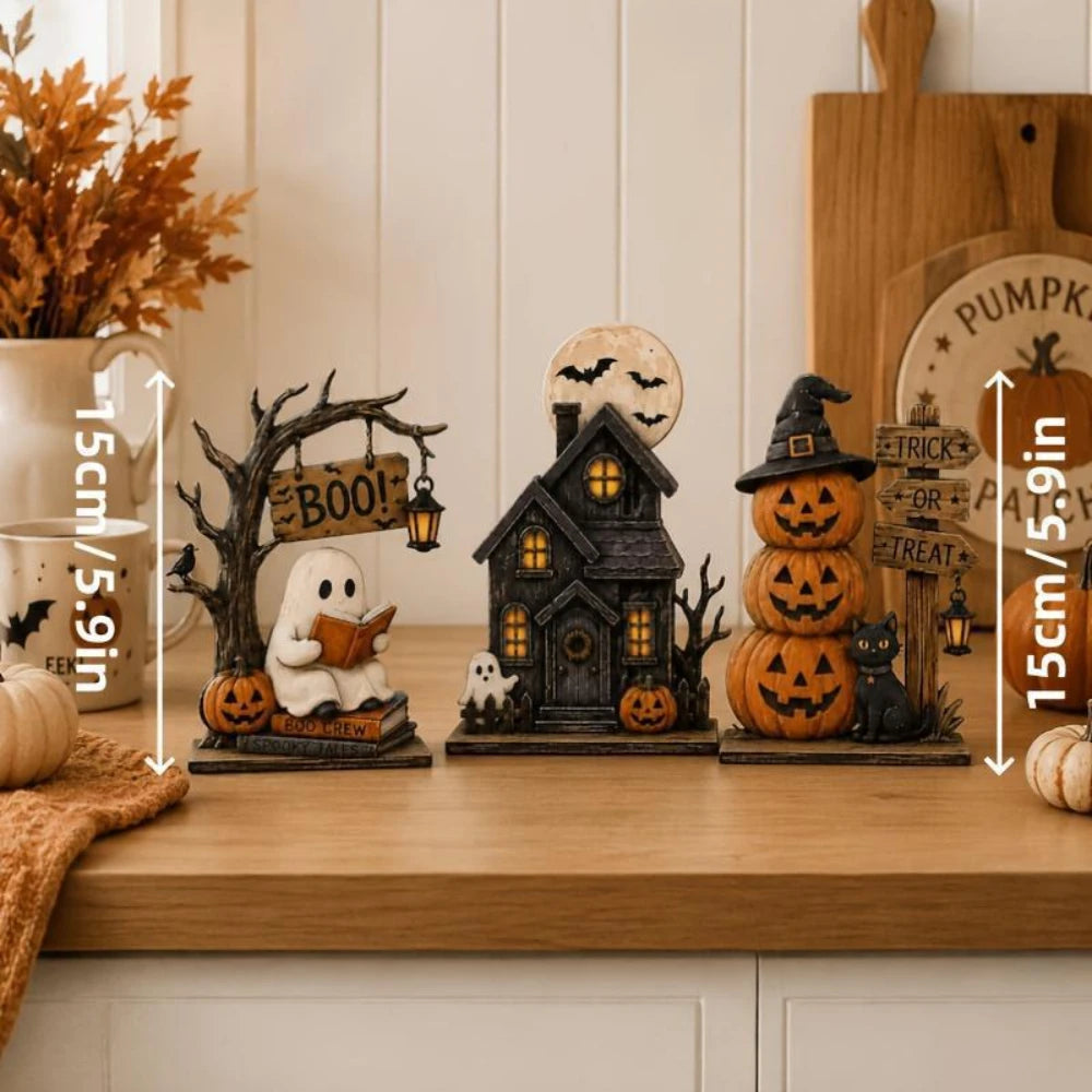 Vintage Halloween Shelf Set (3 Pc)