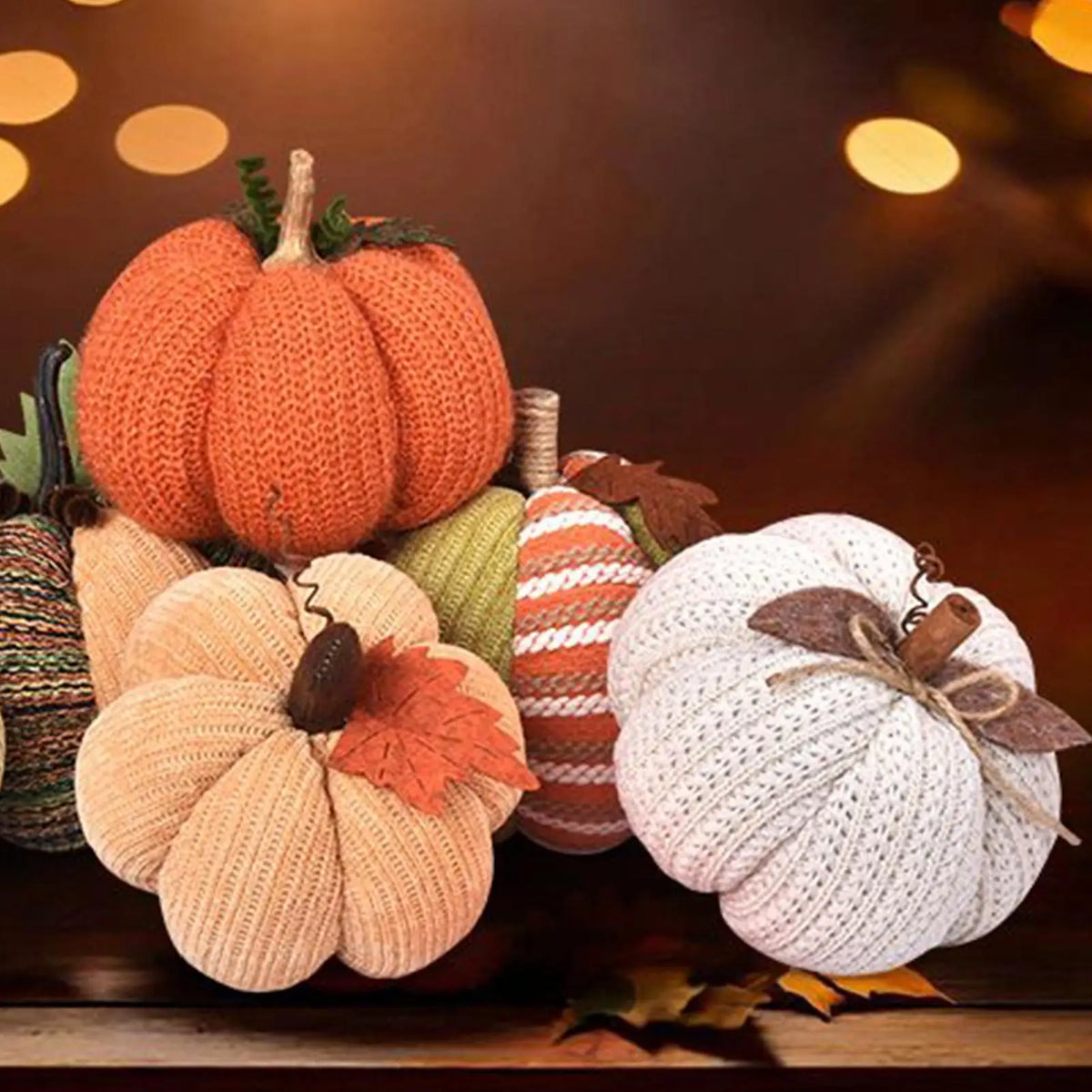 Knitted Pumpkin Decor