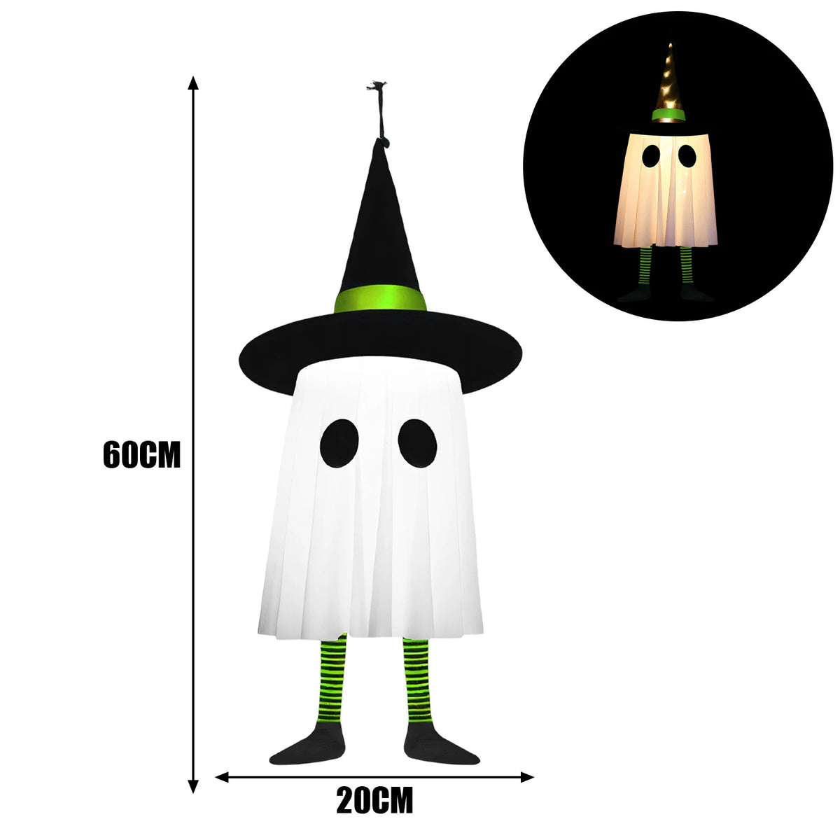 Glowing Witch Hat Ghost Lights