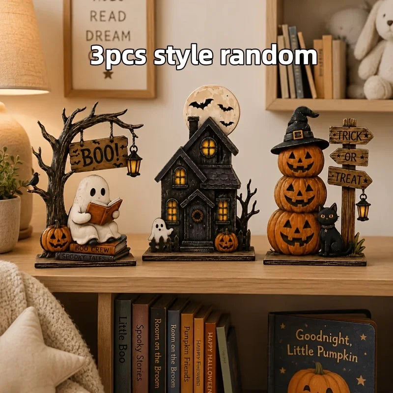 Vintage Halloween Shelf Set (3 Pc)