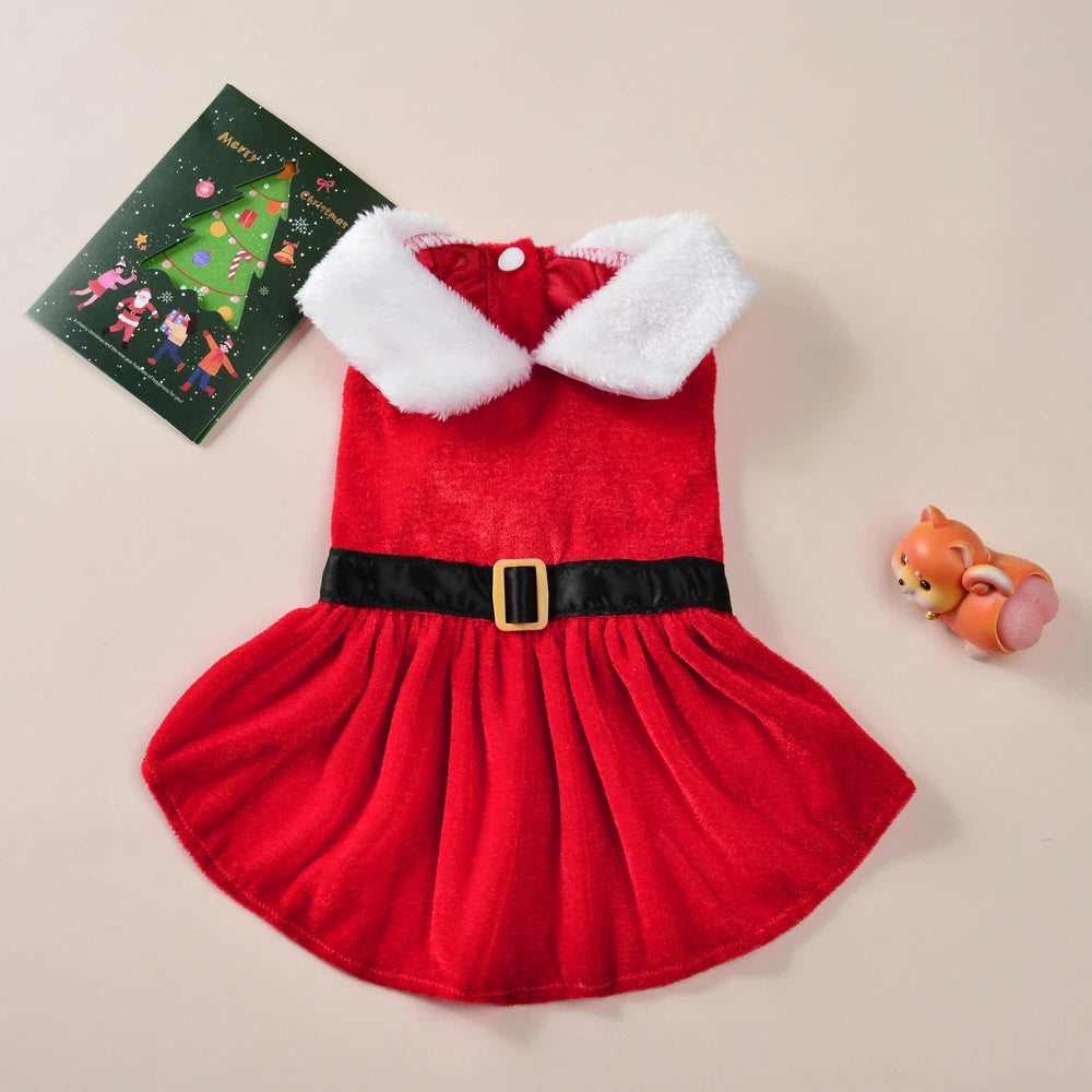 Pet Santa Skirt Costume