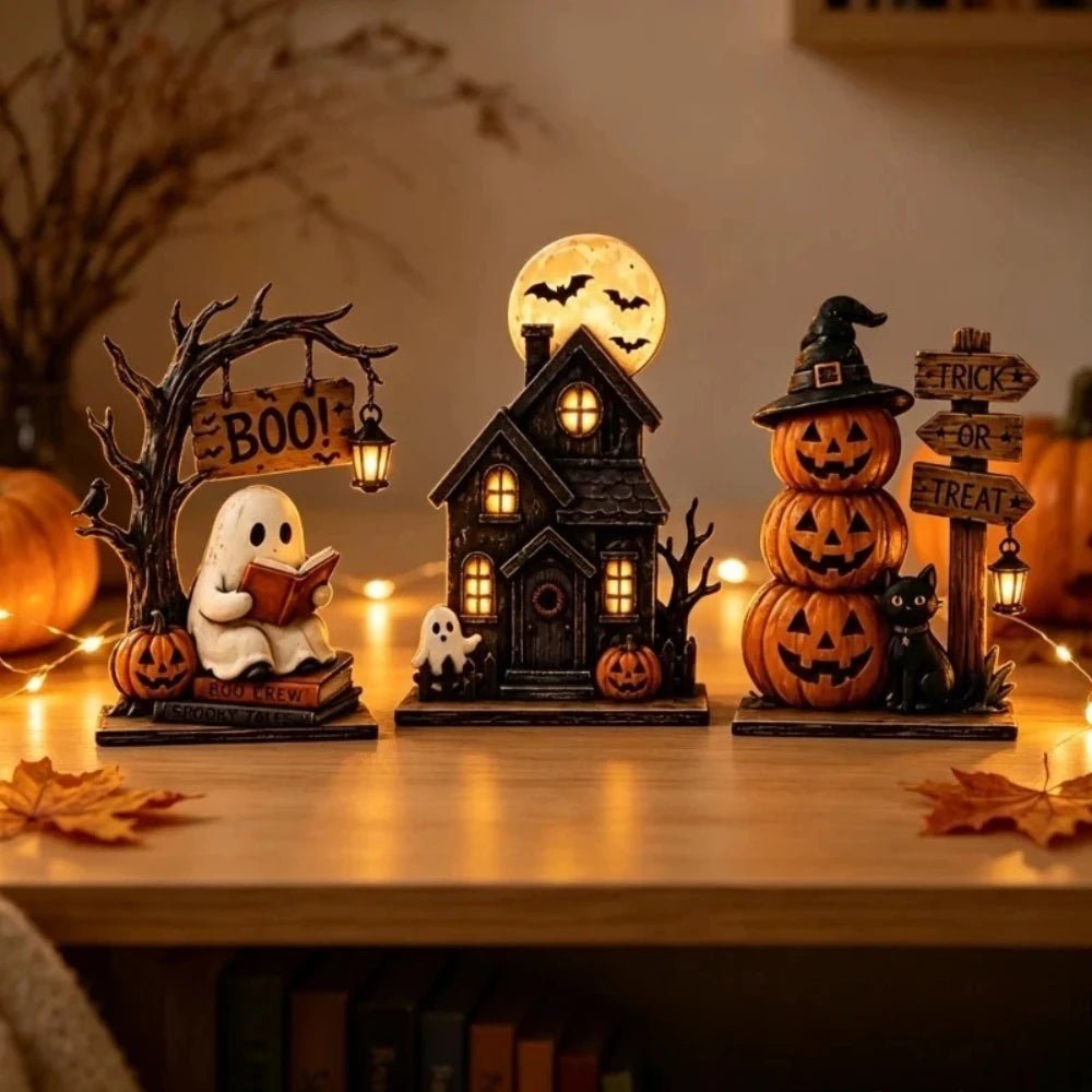Vintage Halloween Shelf Set (3 Pc)