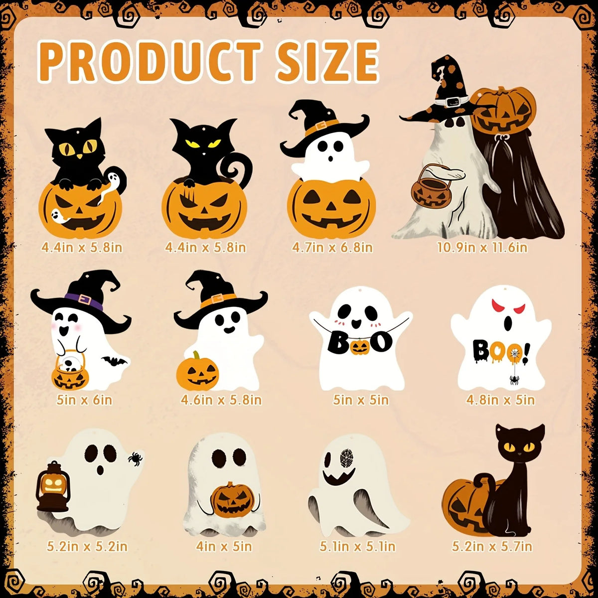 Hanging Halloween Ornaments (12 Pc)