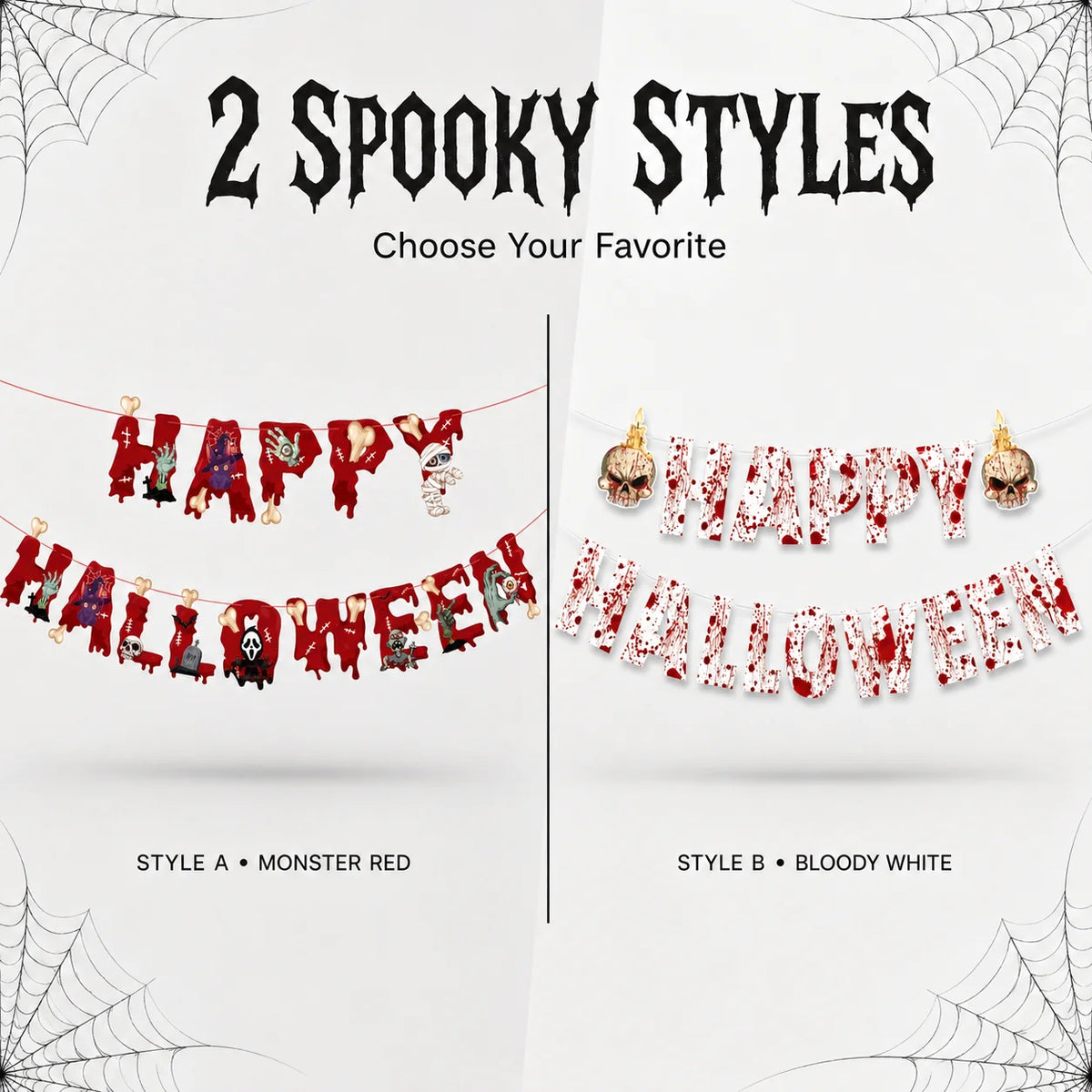 Bloody Happy Halloween Banner