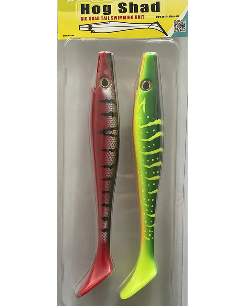 ESFISHING Big bait fishing lure 200mm hog shad sea fishing for pike trout perch soft baits saltwater leurres souple swimbait