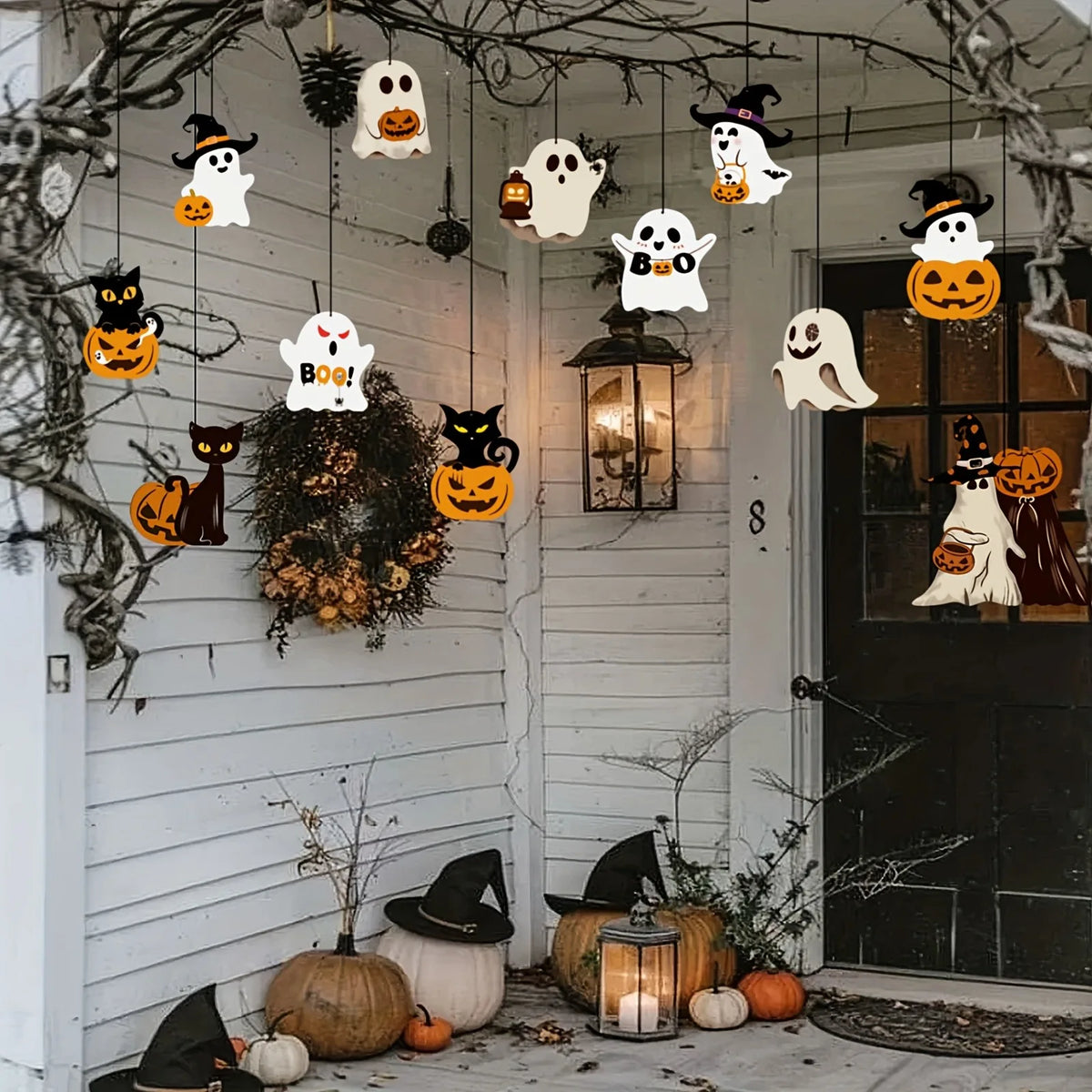 Hanging Halloween Ornaments (12 Pc)