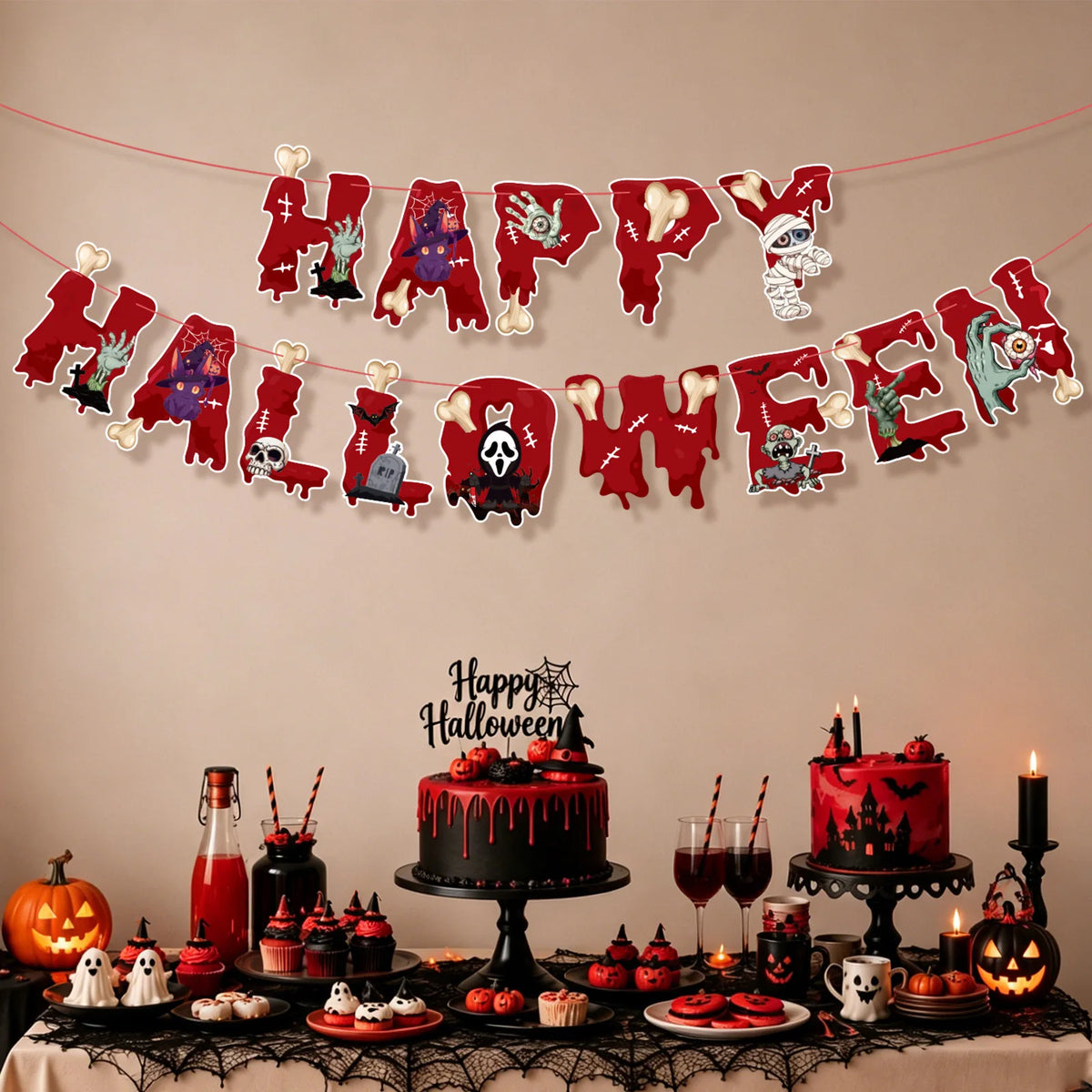 Bloody Happy Halloween Banner