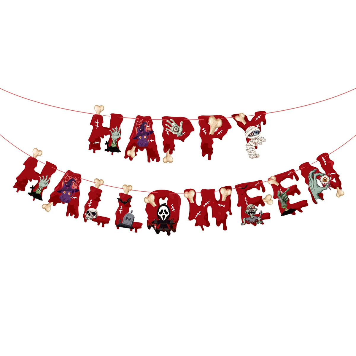 Bloody Happy Halloween Banner