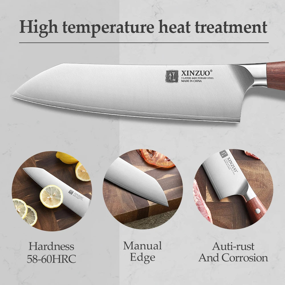 Santoku 7-inch Steel Kitchen Knife