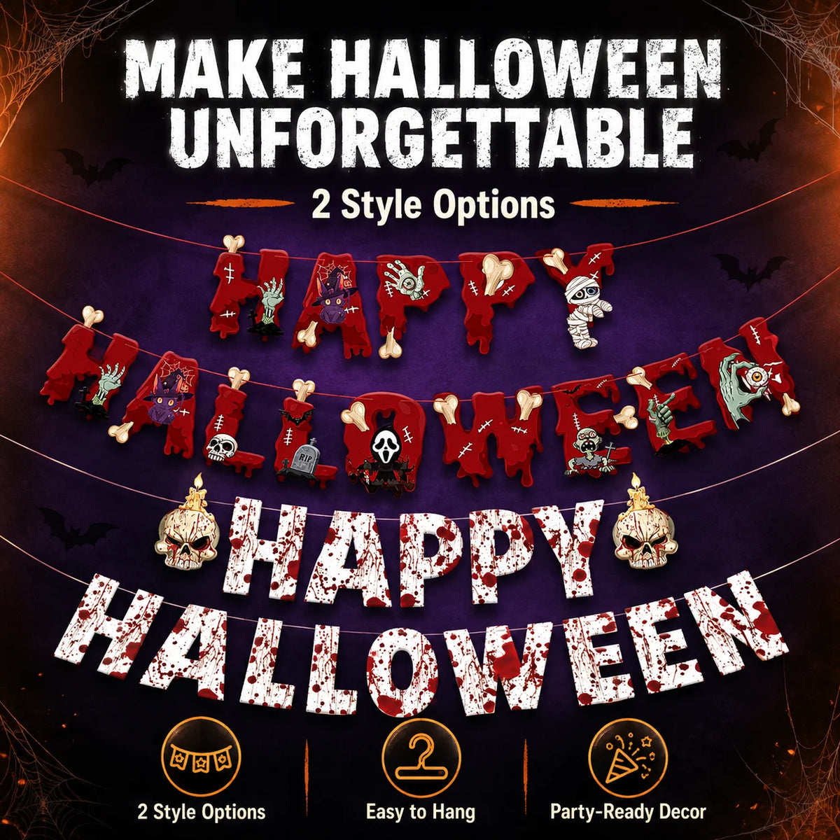 Bloody Happy Halloween Banner