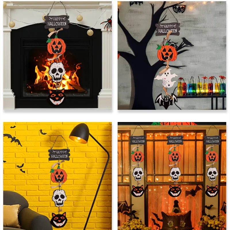 Wooden Halloween Door Hanger
