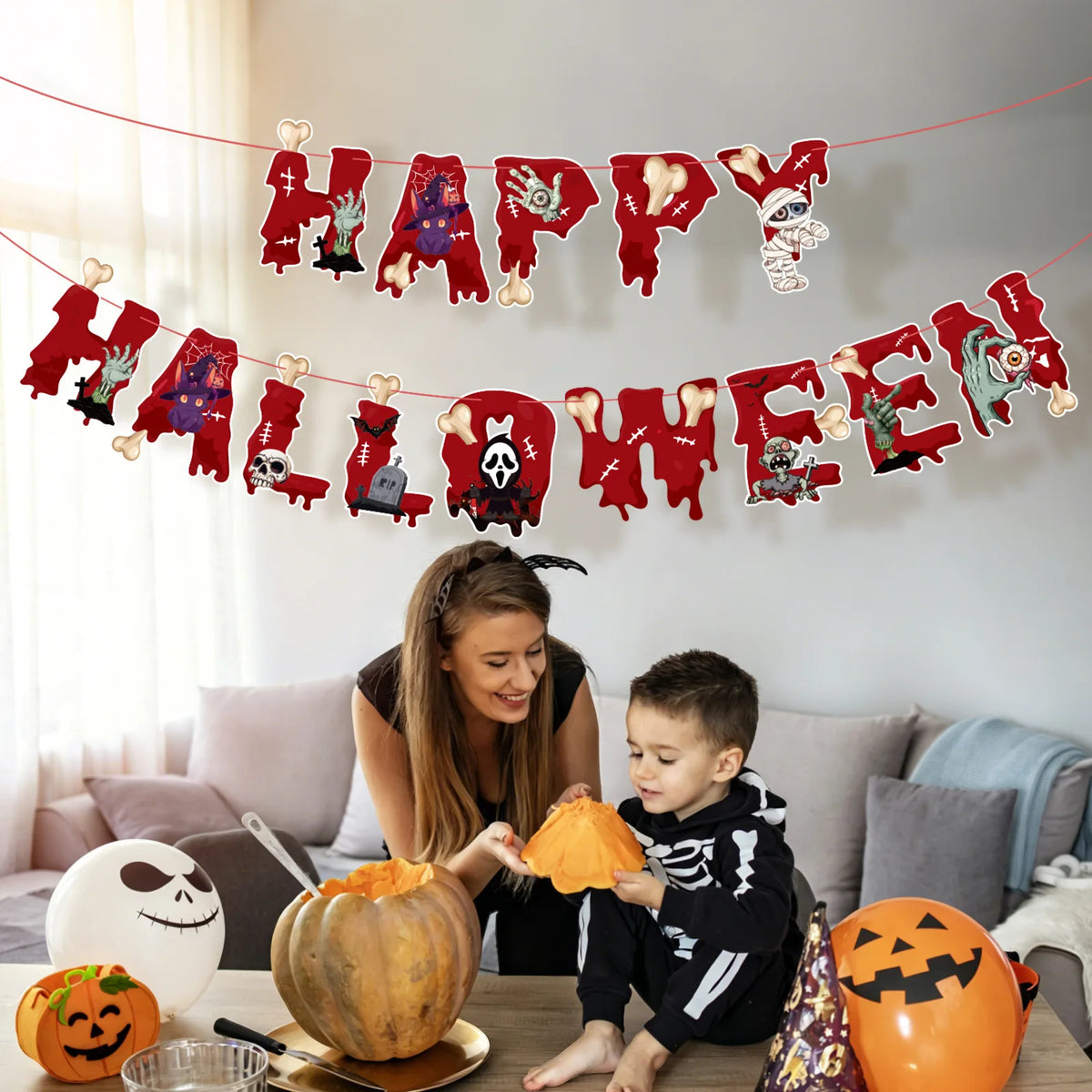 Bloody Happy Halloween Banner