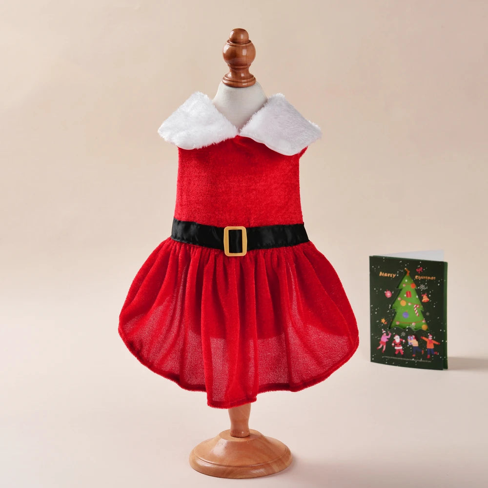 Pet Santa Skirt Costume