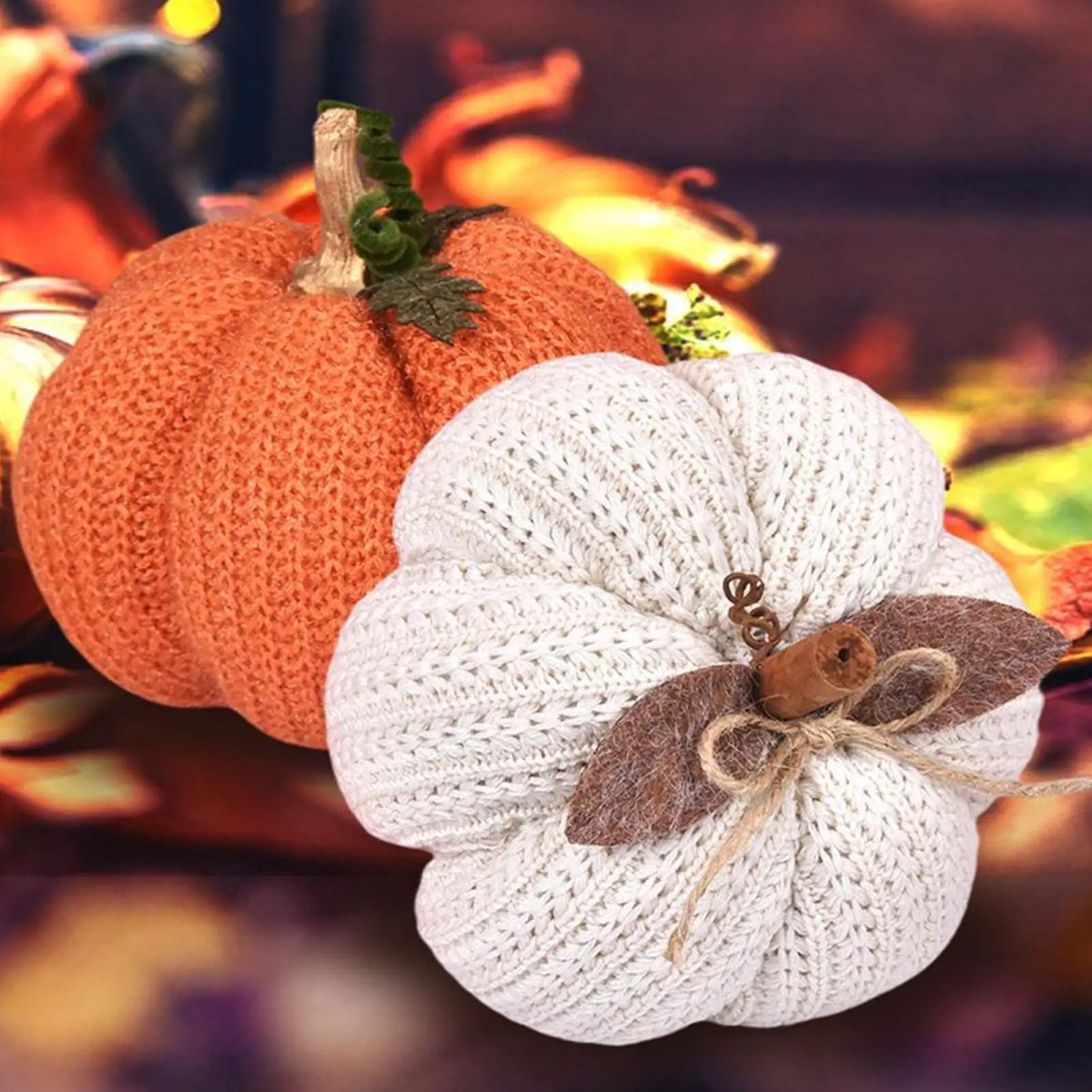 Knitted Pumpkin Decor