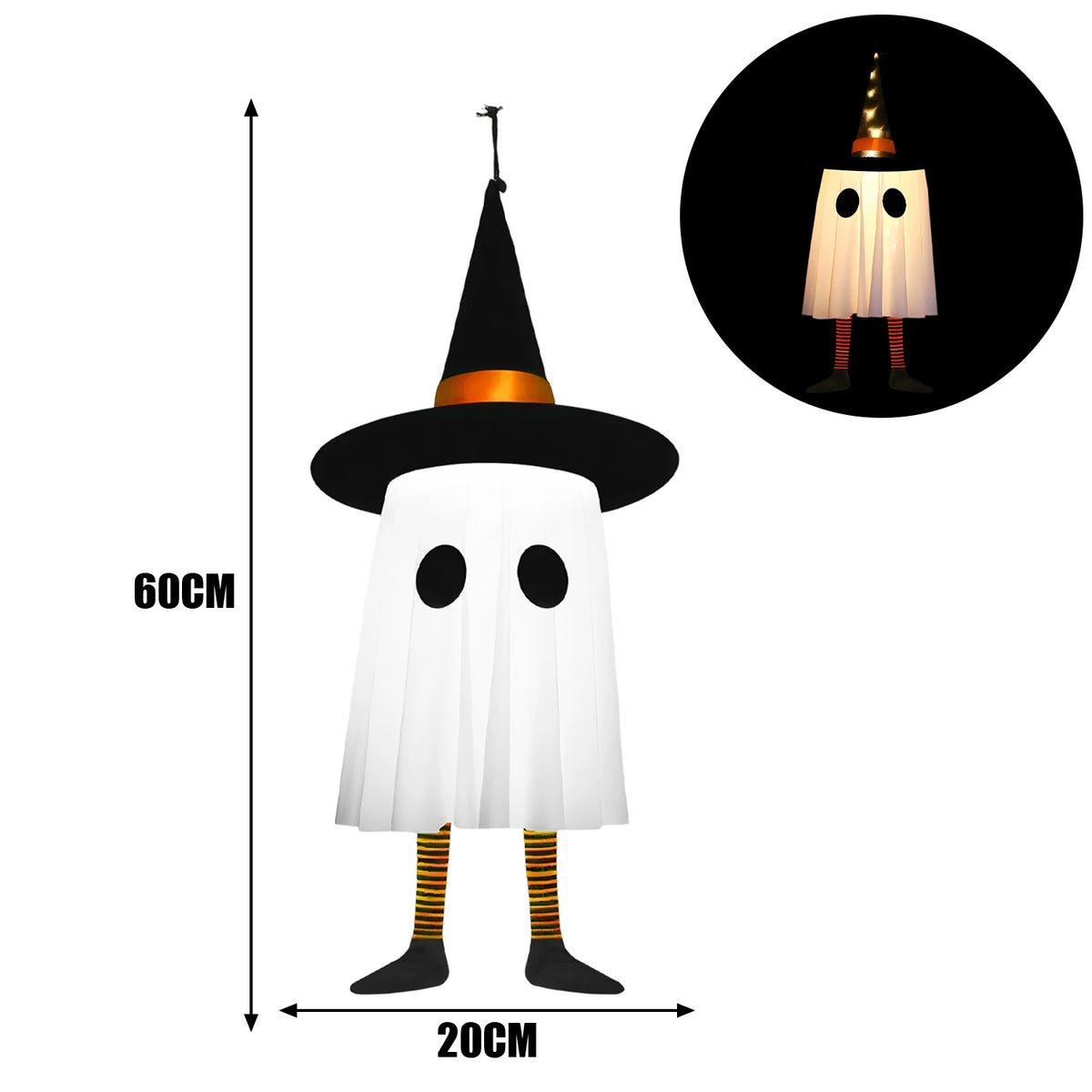 Glowing Witch Hat Ghost Lights