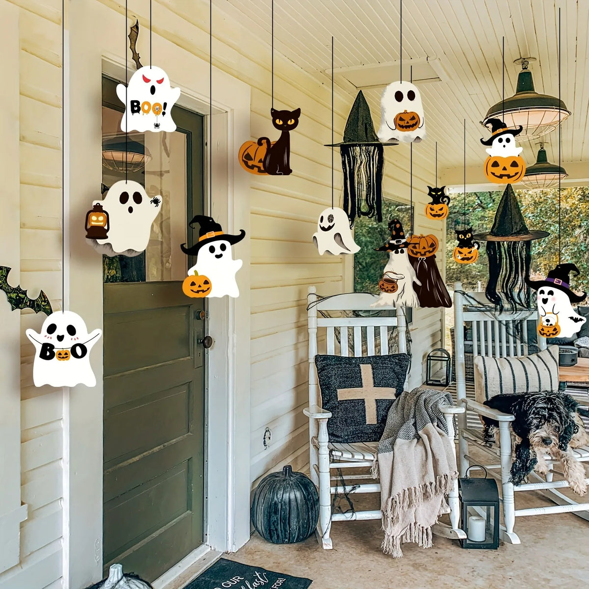 Hanging Halloween Ornaments (12 Pc)