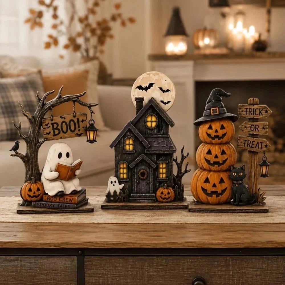 Vintage Halloween Shelf Set (3 Pc)