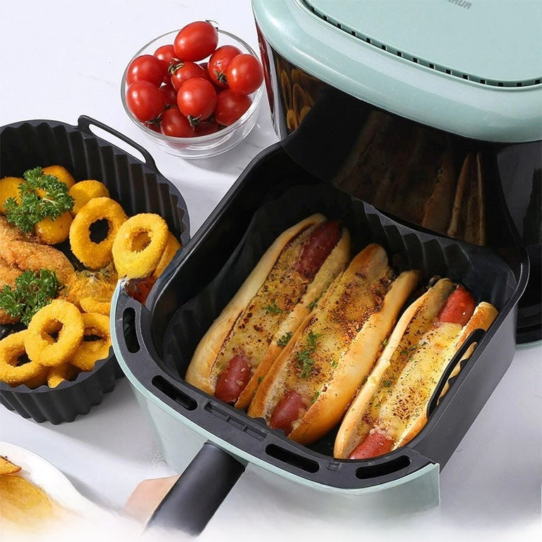 Reusable Silicone Air Fryer Liner ? Non-Stick & Dishwasher Safe, No More Scrubbing